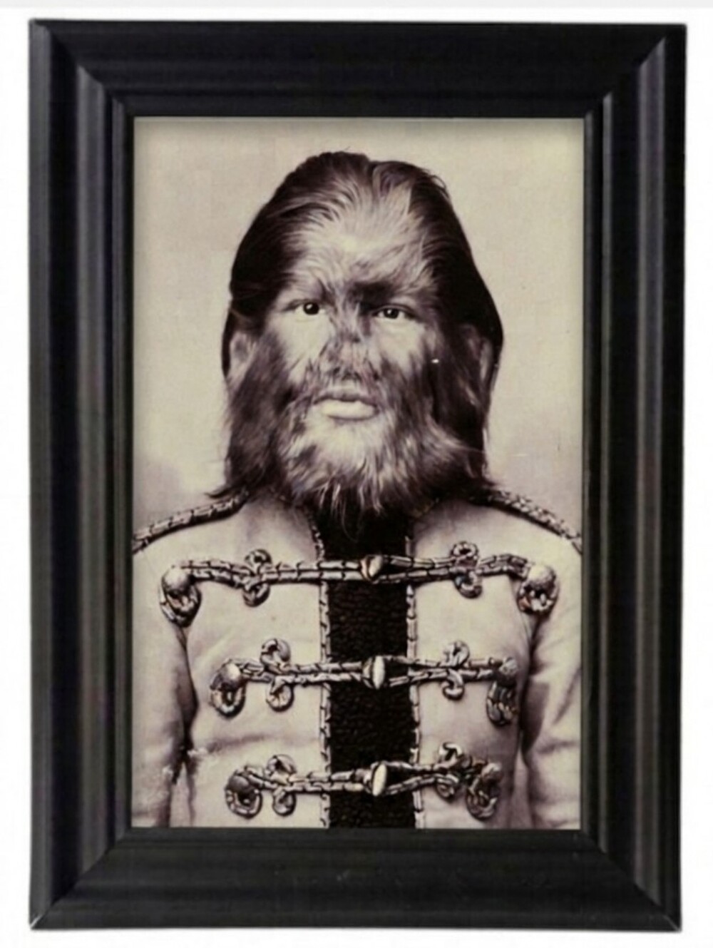Sideshow freak show circus oddity Wolf Dog  vintage retro Framed photo print Art